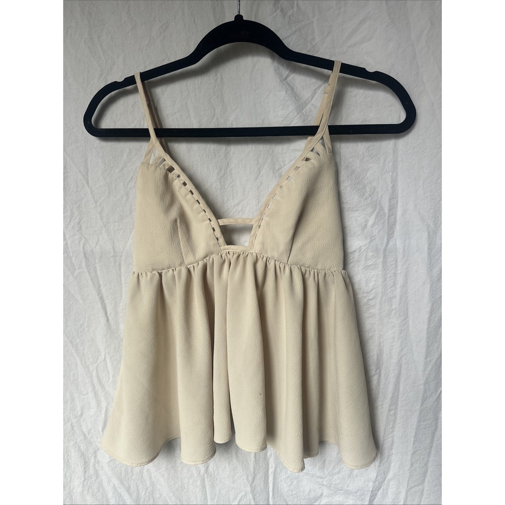 WOMENS MILLAU NUDE CUTOUT DESIGN COUNTOUR BUST ADJUSTABLE TANK TOP SIZE SMALL